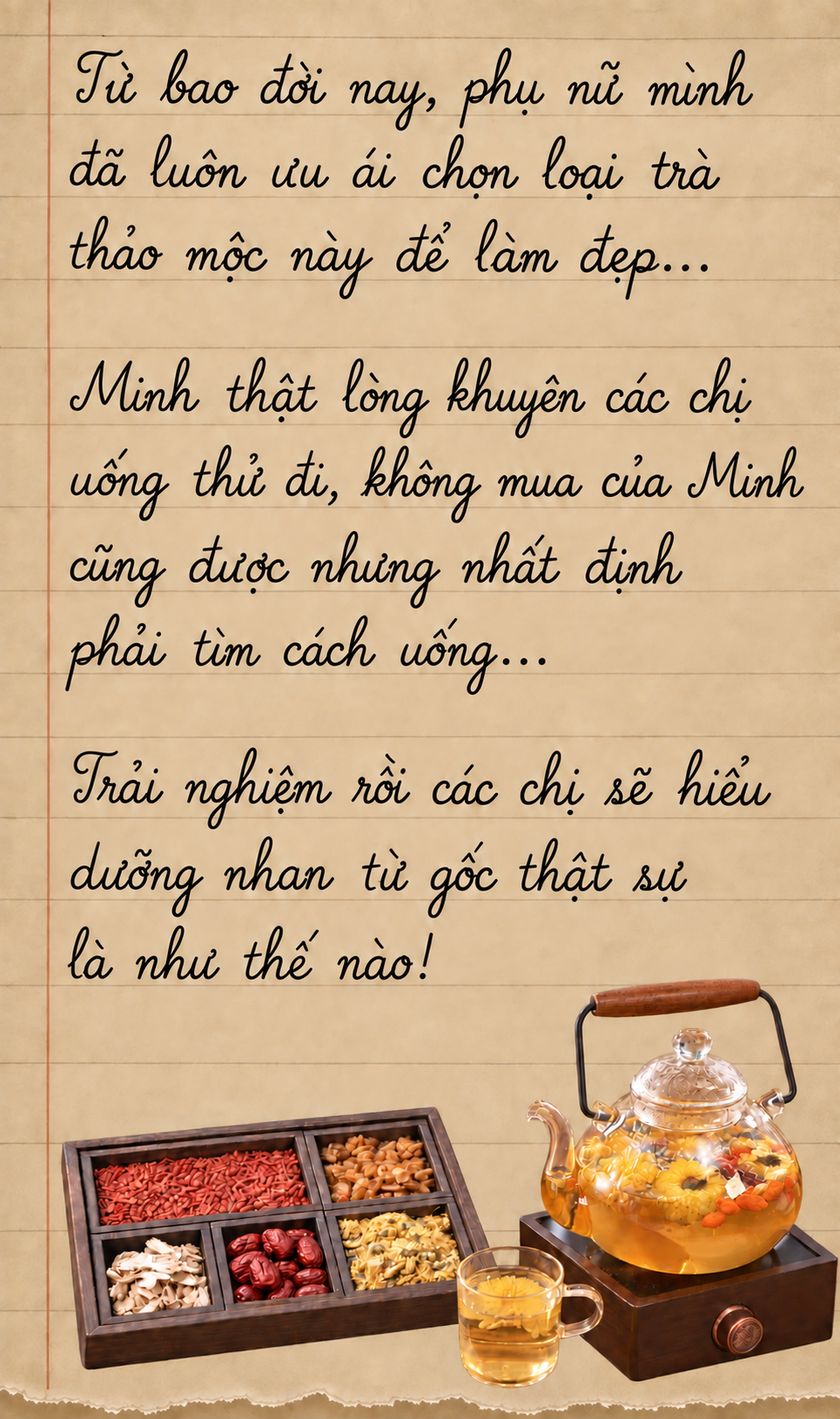 Khí huyết lưu thông, da dẻ hồng hào, khí hư dứt điểm
