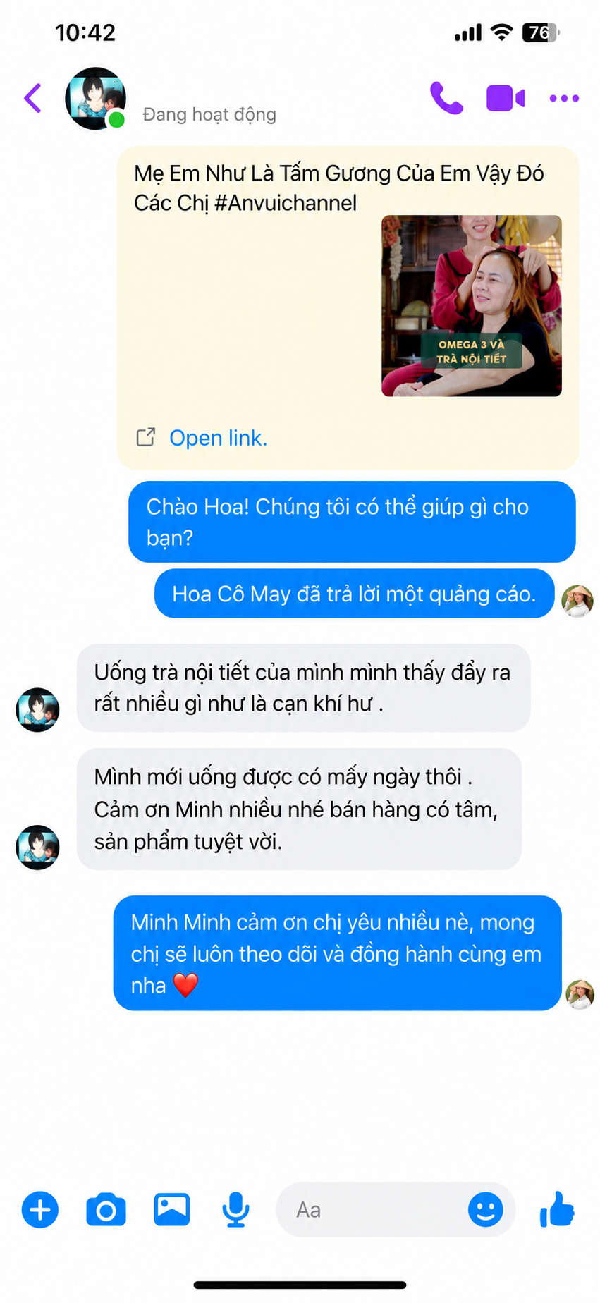 Ảnh chụp màn hình tin nhắn khách hàng 6