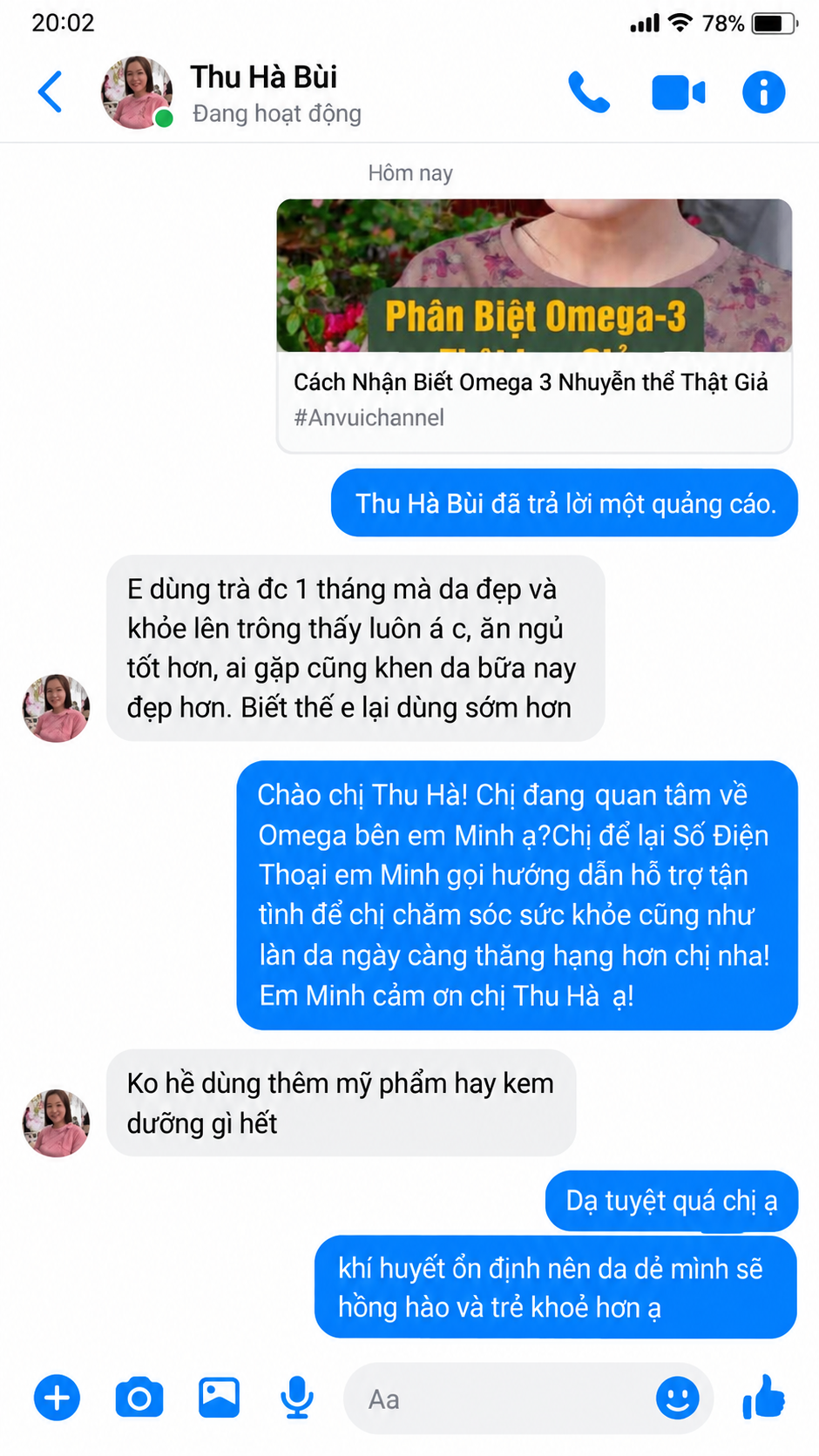 Ảnh chụp màn hình tin nhắn khách hàng 8