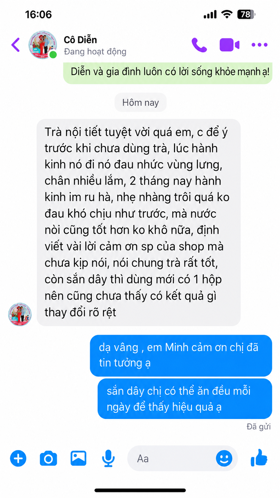 Ảnh chụp màn hình tin nhắn khách hàng 4