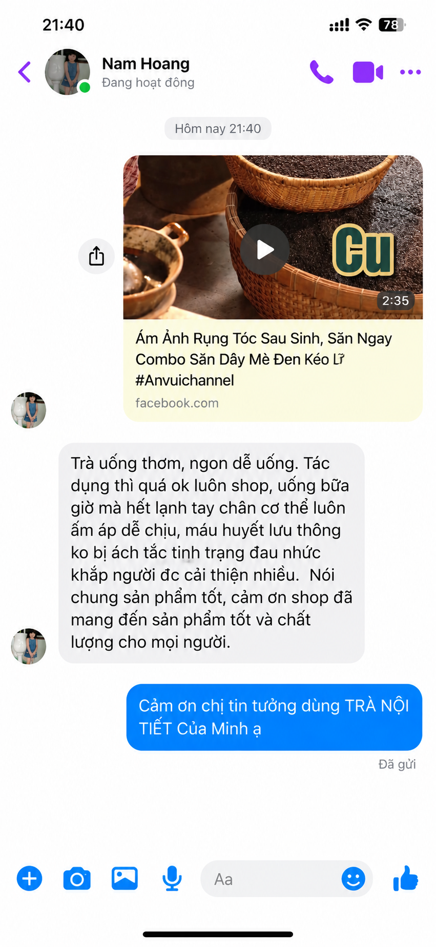 Ảnh chụp màn hình tin nhắn khách hàng 7